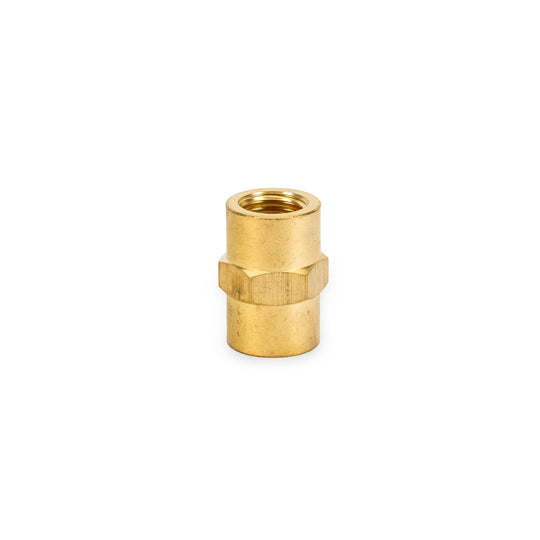 Brass Straight Female Coupling 1/4"NPT to 1/4" NPT