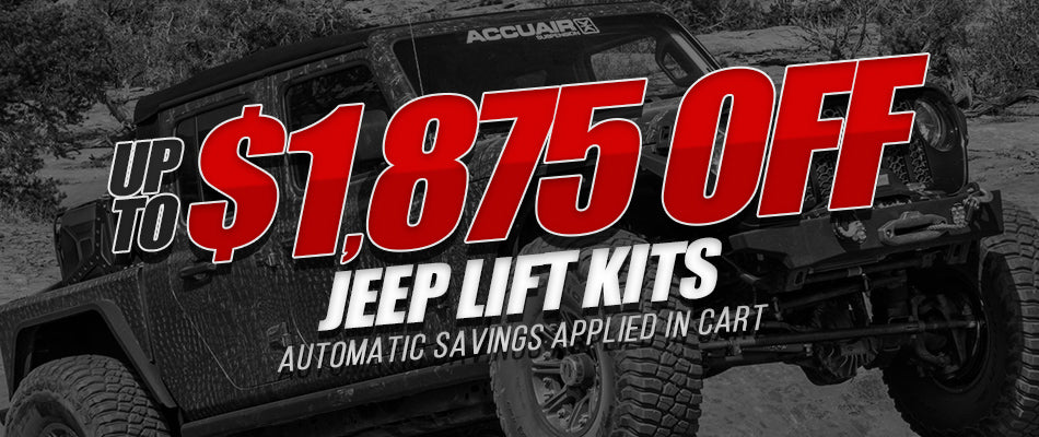 Up to $1,875 Off Jeep Lift Kits