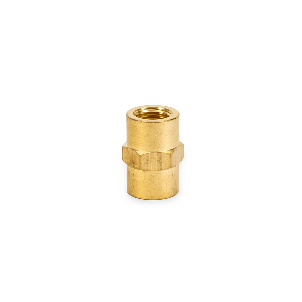 Brass Straight Female Coupling 1/4"NPT to 1/4" NPT